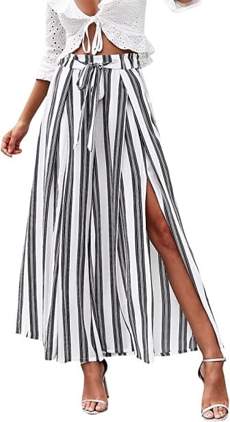 black and white palazzo pants 