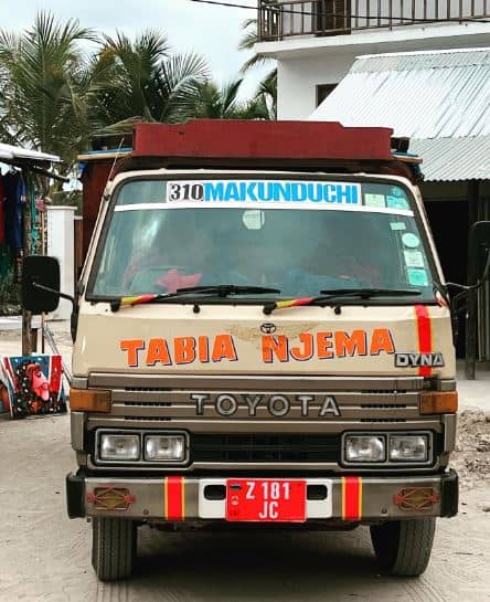 A minibus in Zanzibar 