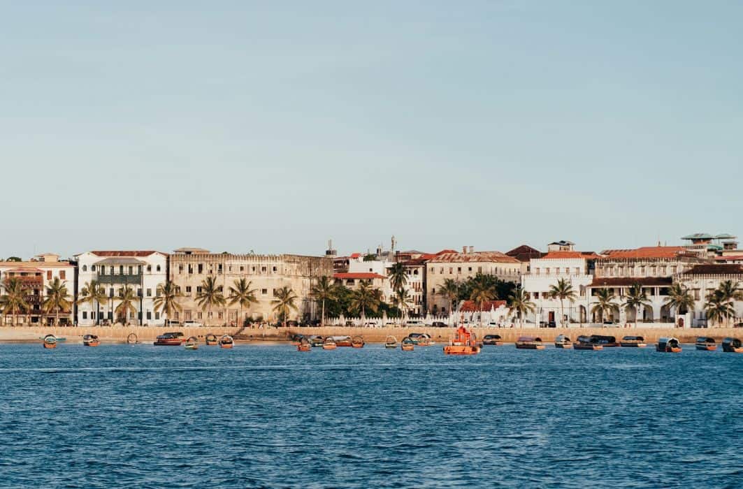 Stone town view from the ocean