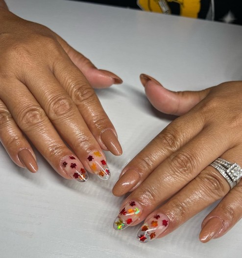 fall almond nails